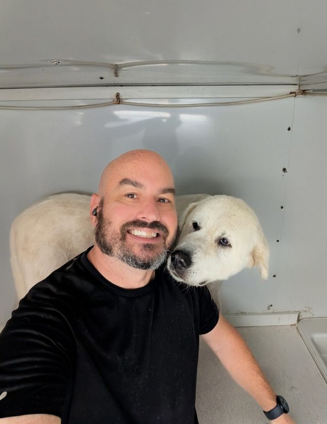 Paul with Ruthie after her bath
